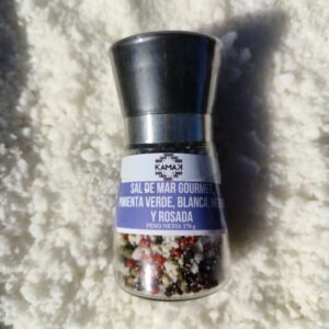 Sal de Mar Gourmet con Pimienta Blanca, Negra, Rosada y Verde 170 g